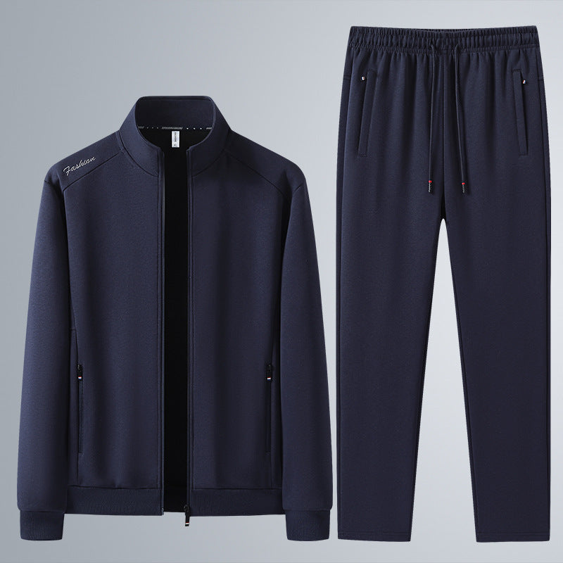 Herren Zweiteiliges Sport-Lounge-Set mit Stehkragen, verdecktem Reißverschluss & Kordelbund Nord Taschen