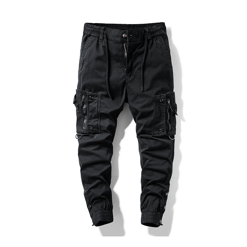Herren Multifunktionale Cargo-Jogginghose mit Tunnelzugbund, Reißverschluss‑Taschen und verstellbaren Knöchelbündchen Nord Taschen