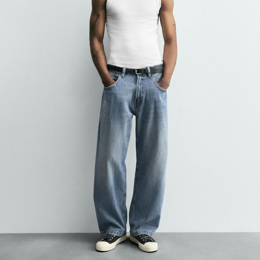 Damen High‑Waist Cropped Wide‑Leg Jeans aus weichem Stretch-Denim Nord Taschen