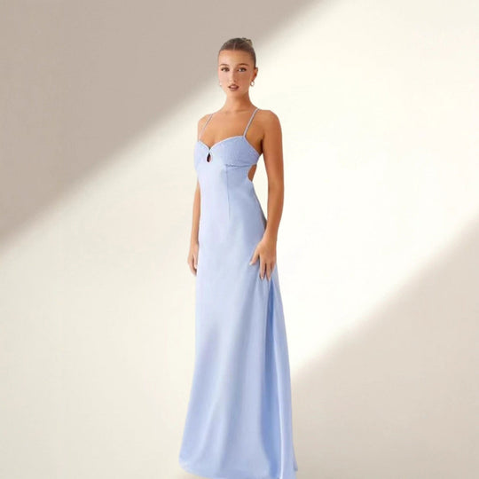 Damen Elegantes Maxikleid mit Cut-Out-Details und schmalen Trägern
