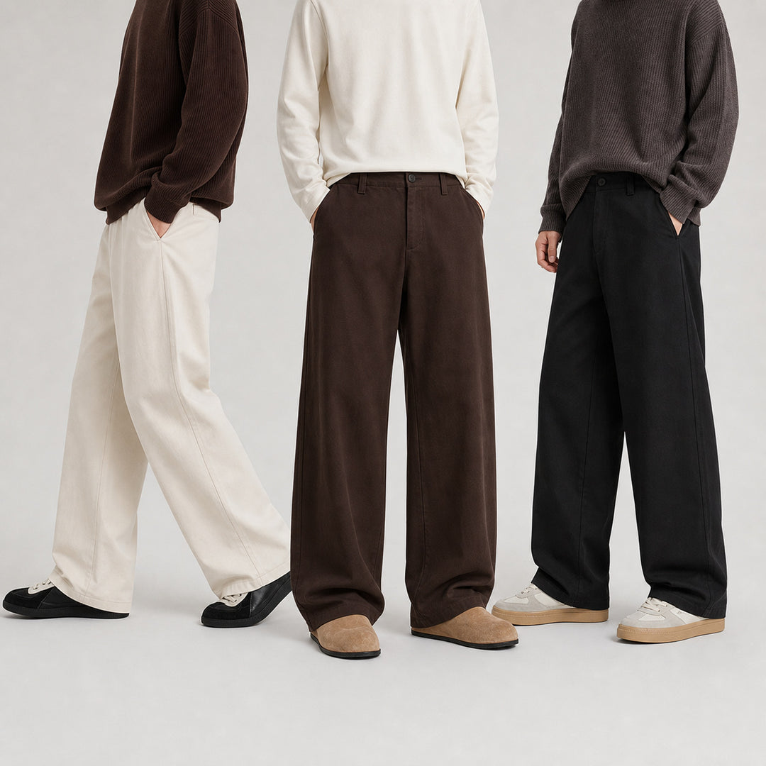 Damen Extraweite High‑Waist Culotte‑Hose mit ballonförmigem Saum und hohem Bund Nord Taschen