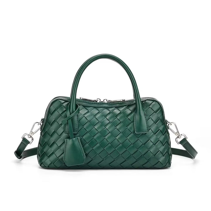 Damen handgefertigte Lederhandtasche mit geflochtenem Design Nord Taschen