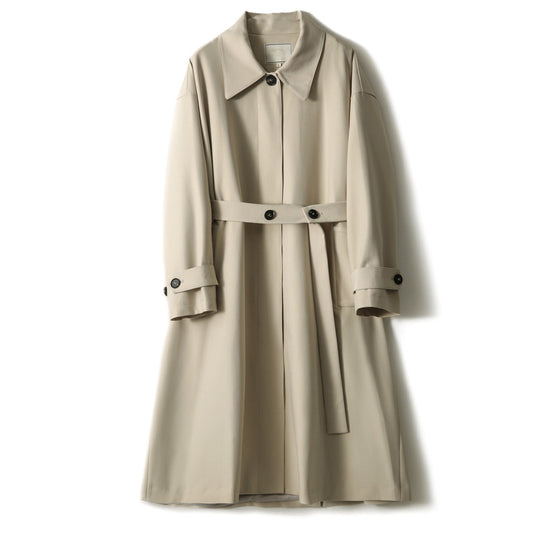 Damen Wasserabweisender A‑Linien‑Trenchcoat mit Bindegürtel und verdeckter Knopfleiste Nord Taschen