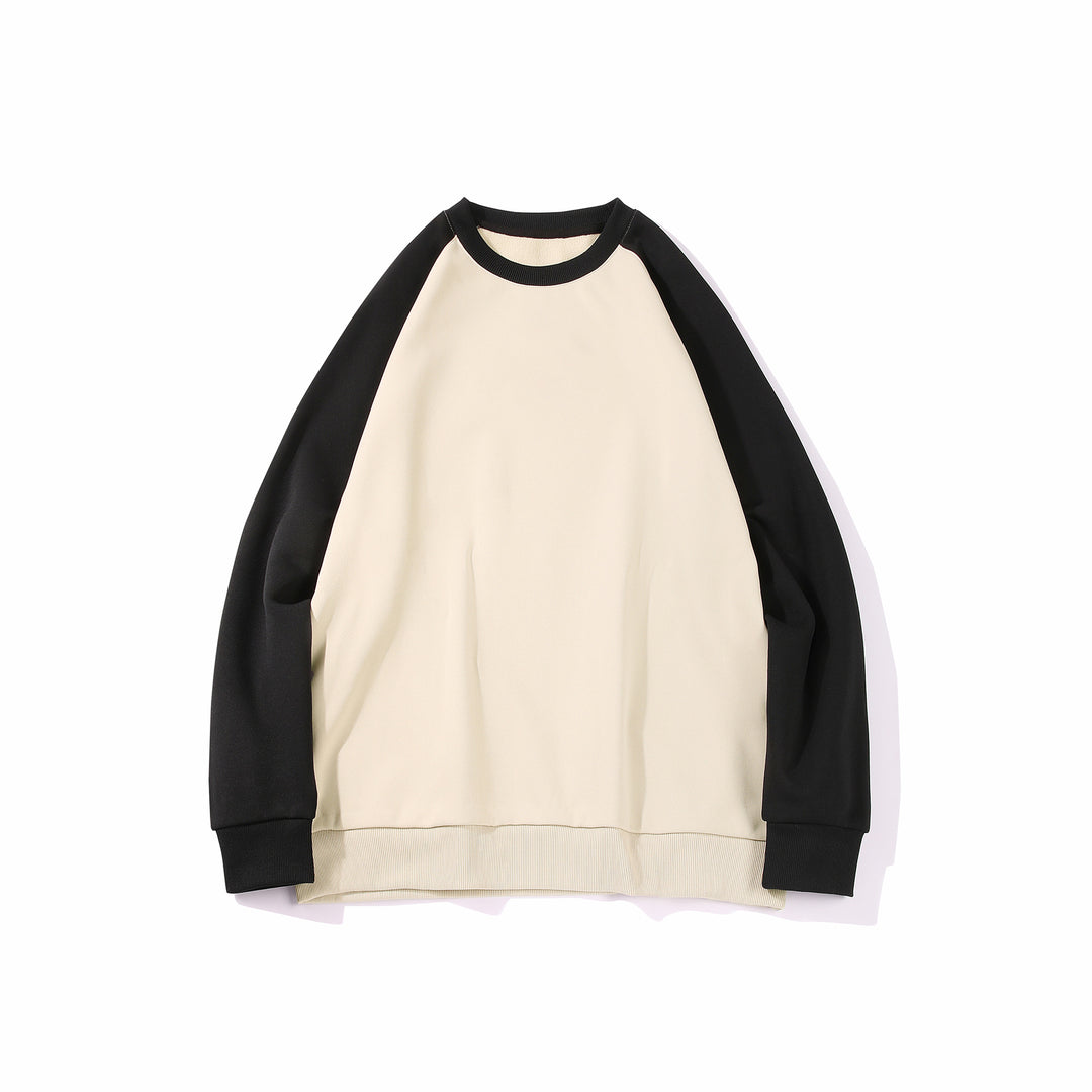 Herren Raglan‑Sweatshirt mit kontrastärmel, weichem Fleece‑Innenfutter und geripptem Saum Nord Taschen