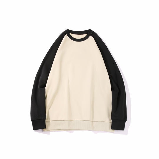 Herren Raglan‑Sweatshirt mit kontrastärmel, weichem Fleece‑Innenfutter und geripptem Saum Nord Taschen