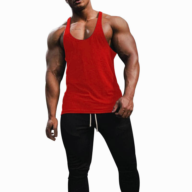 Herren Sporttanktop mit racerback Design und atmungsaktiver Baumwolle