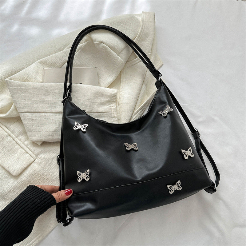 Damen Hobo-Tasche mit verspielten Schmetterlingsapplikationen und verstellbarem Schulterriemen Nord Taschen