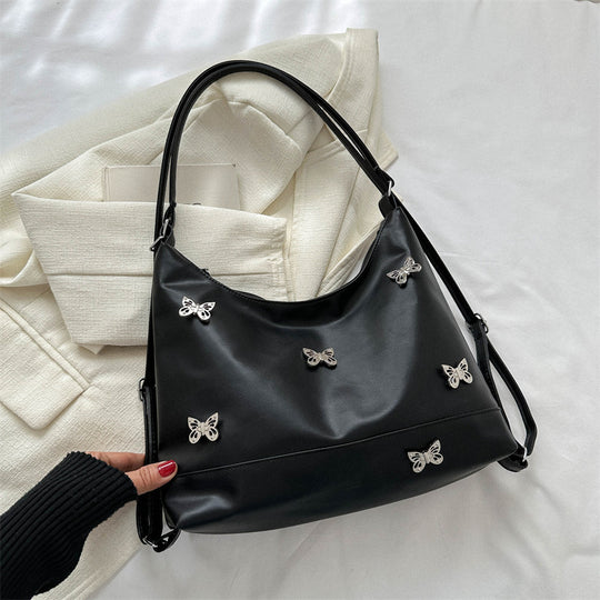 Damen Hobo-Tasche mit verspielten Schmetterlingsapplikationen und verstellbarem Schulterriemen Nord Taschen