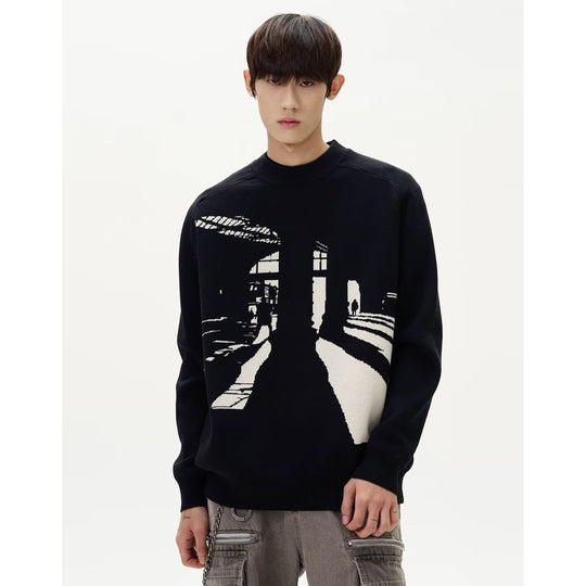 Herren Modischer Pullover mit grafischem Design Nord Taschen