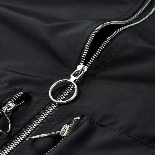 Herren Nylon-Bomberjacke im Flieger-Style mit Reißverschluss-Ärmeltasche und kontrastierendem Innenfutter Nord Taschen