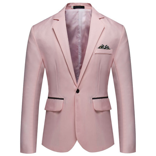 Herren Slim-Fit Smoking-Sakko mit Ein-Knopf‑Verschluss und kontrastierten Pattentaschen Nord Taschen