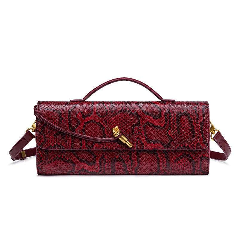 Damen Clutch im eleganten Schlangenleder-Look Nord Taschen