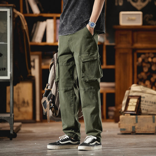 Herren Cargo-Hose im Utility-Look mit Knieabnähern und großen Klappentaschen Nord Taschen