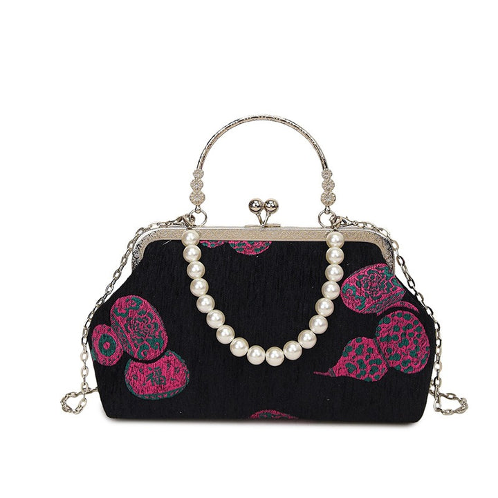 Damen elegante Handtasche mit funkelnden Perlenakzenten Nord Taschen