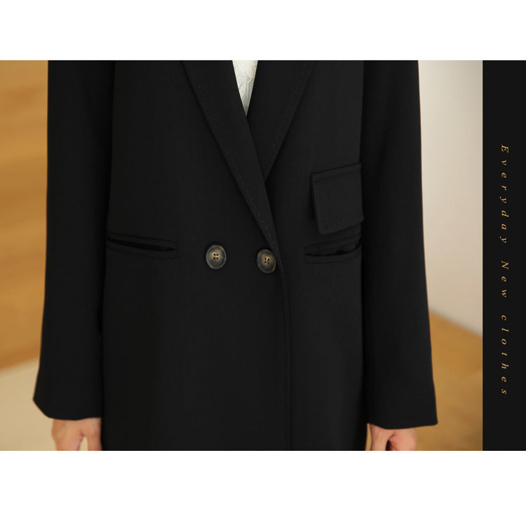 Damen Knieumspielender Einreihiger Wollmix-Longmantel im minimalistischen Tailoring Nord Taschen