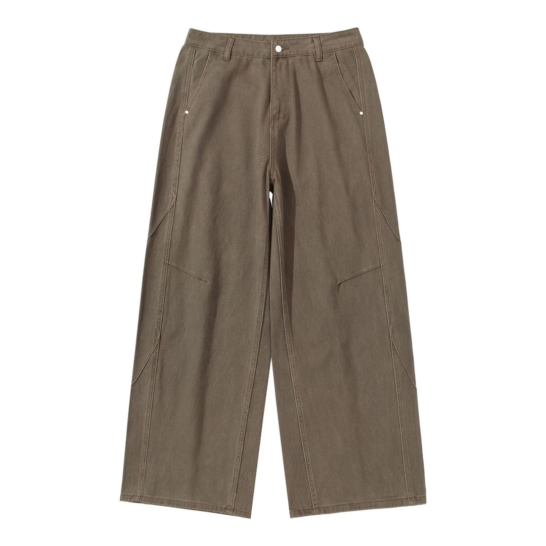 Damen Hochtaillierte Utility-Culotte-Hose mit weitem Bein und aufgesetzten Taschen Nord Taschen