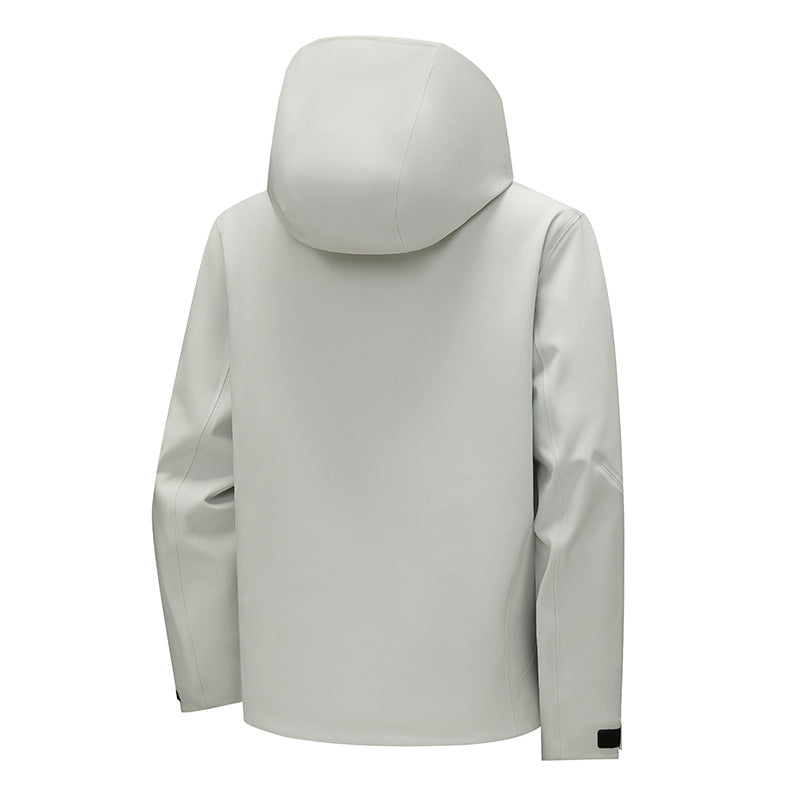 Herren Technische Softshell‑Regenjacke mit wasserdichter Membran, verschweißten Nähten & Kapuze Nord Taschen