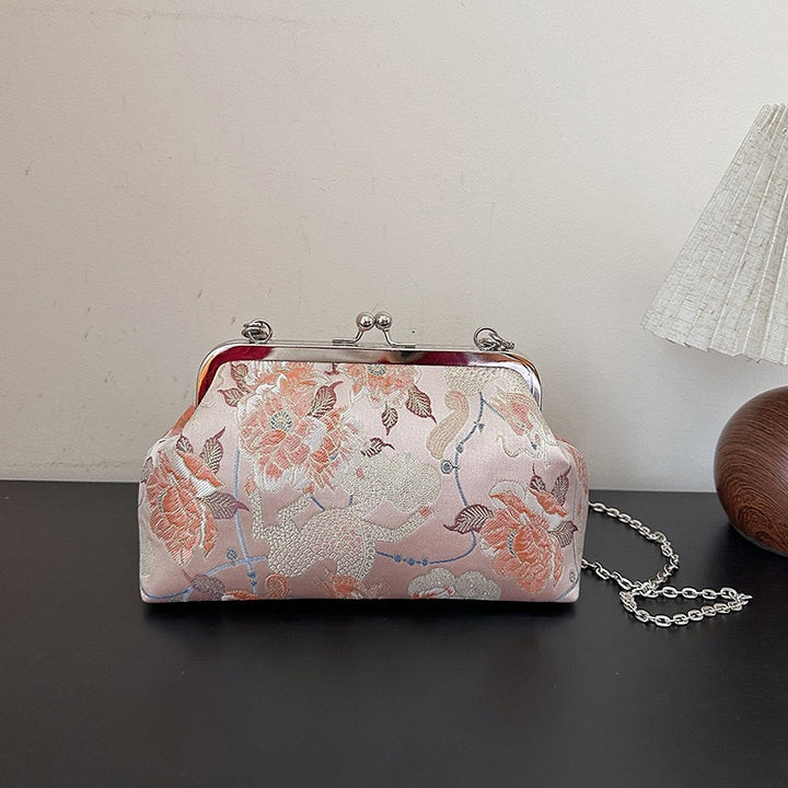 Damen elegante Clutch mit Perlenakzenten Nord Taschen