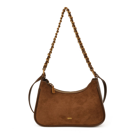 Damen modische Schultertasche im Vintage-Look mit Kettenriemen Nord Taschen