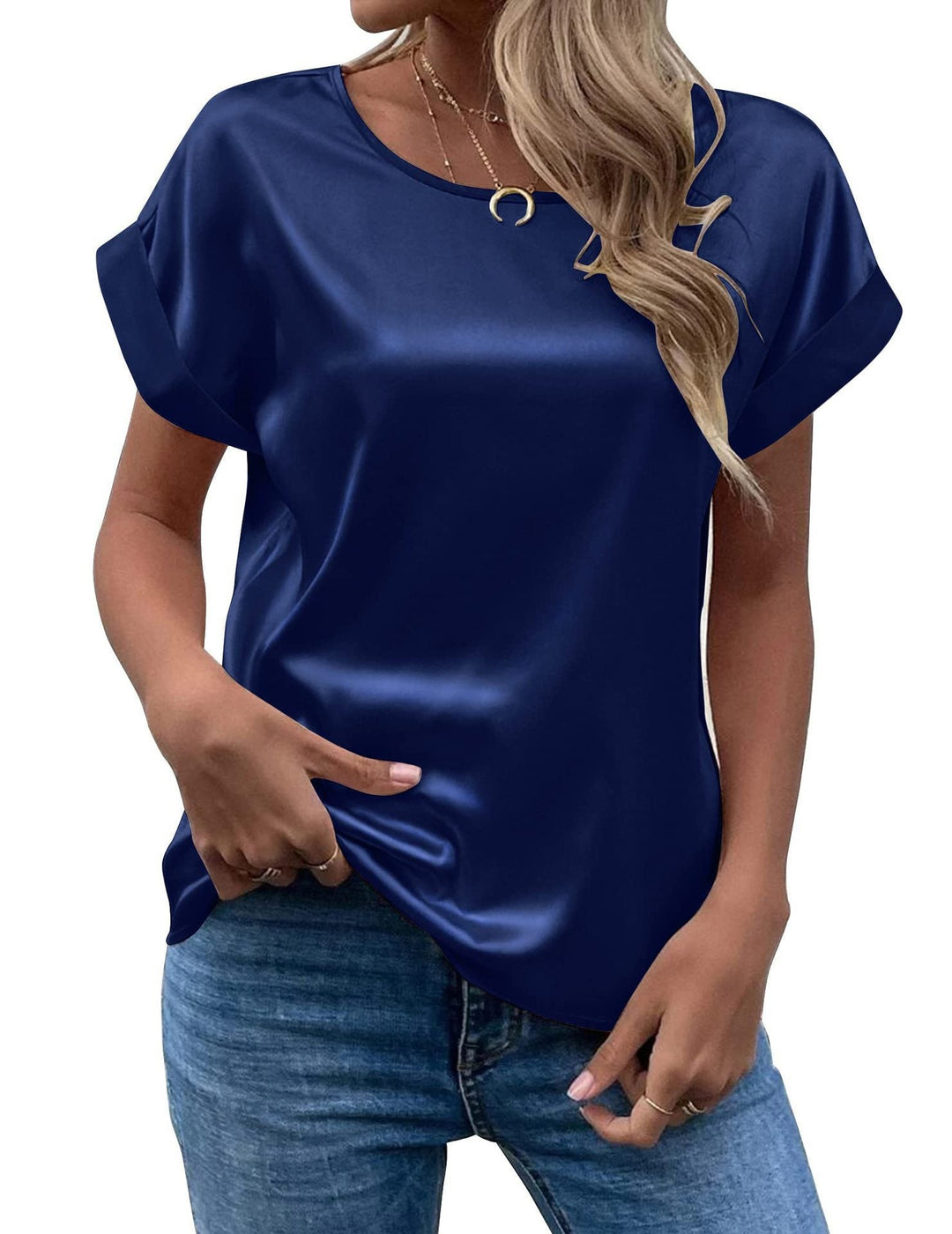 Damen Satinbluse