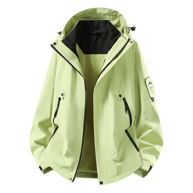 Herren Zwei-in-eins Wetterschutzjacke mit abnehmbarer Steppweste und verstellbarer Kapuze Nord Taschen