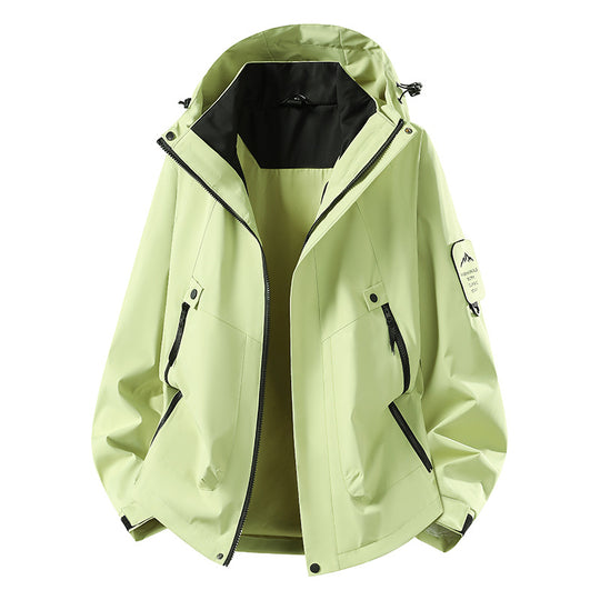Herren Zwei-in-eins Wetterschutzjacke mit abnehmbarer Steppweste und verstellbarer Kapuze Nord Taschen