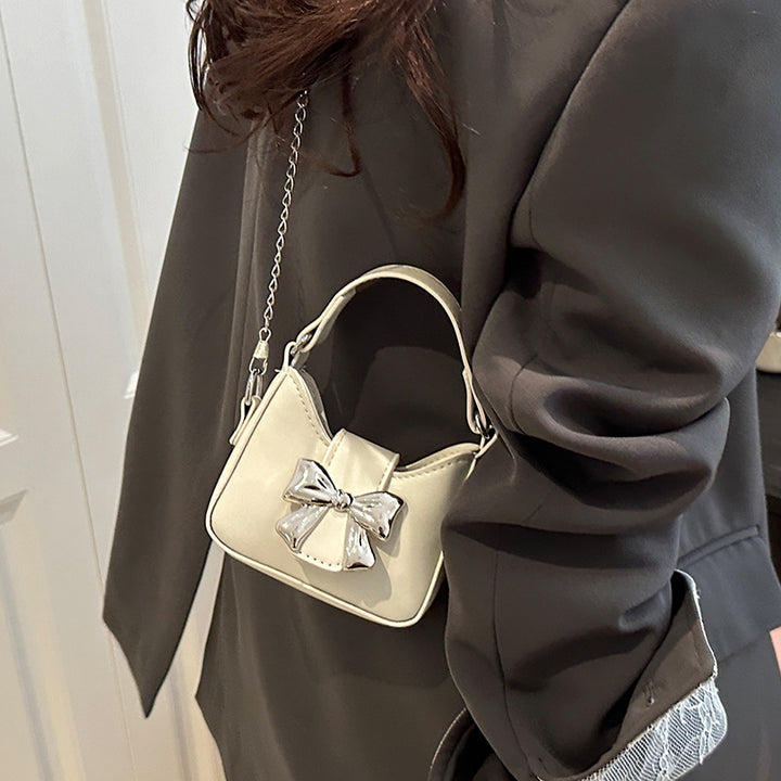 Damen Mini-Handtasche mit stilvollem Schleifenverschluss Nord Taschen