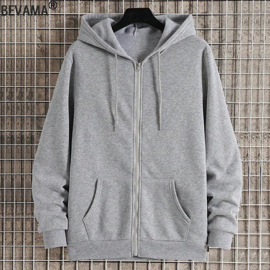 Unisex nan Zip-Hoodie mit verdecktem Reißverschluss, minimalistischer Silhouette und angerautem Innenfutter Nord Taschen