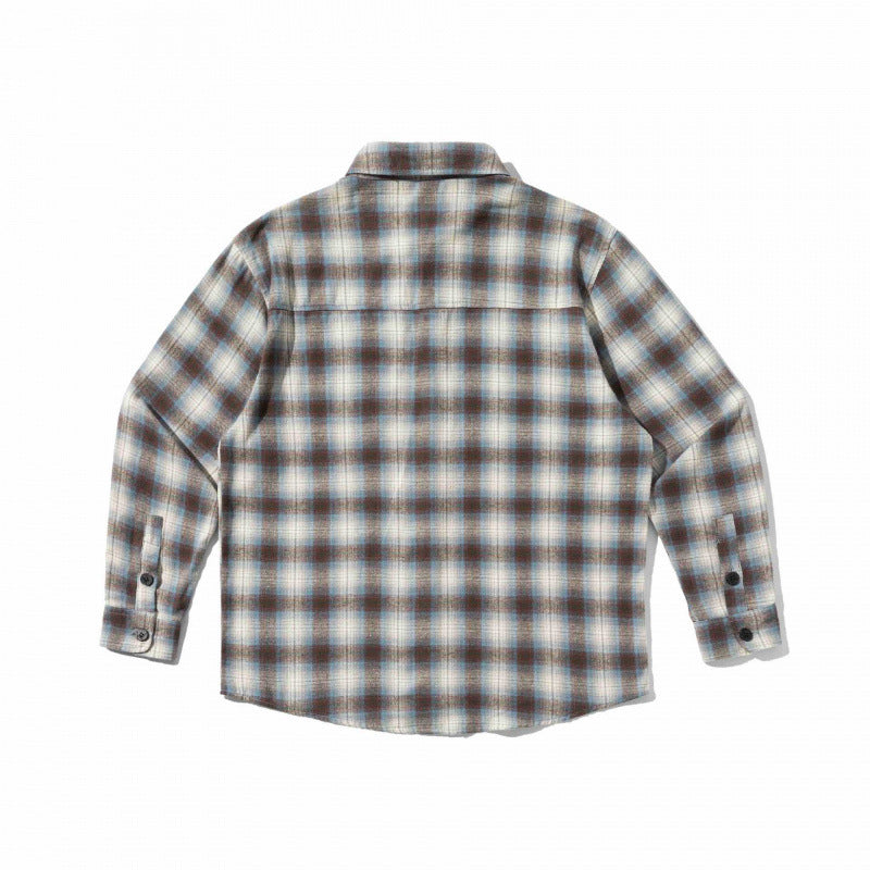 Unisex Kastenförmiges Karierter Flanell-Overshirt mit aufgesetzter Brusttasche Nord Taschen