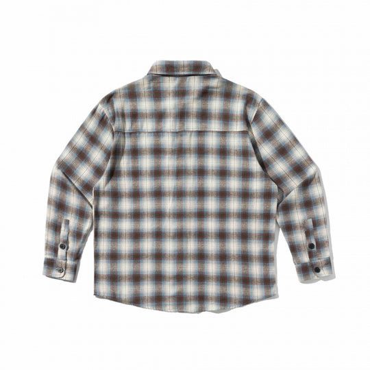 Unisex Kastenförmiges Karierter Flanell-Overshirt mit aufgesetzter Brusttasche Nord Taschen