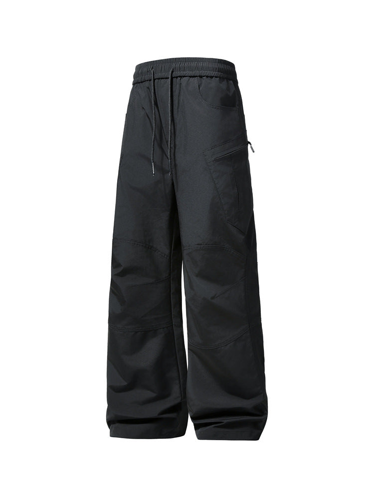 Herren Weite technische Cargohose mit elastischem Bund und schräger Reißverschlusstasche Nord Taschen