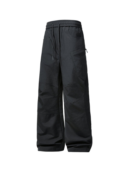 Herren Weite technische Cargohose mit elastischem Bund und schräger Reißverschlusstasche Nord Taschen