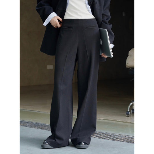 Damen Weite High‑Waist Palazzohose mit Bundfalten und fließender Tailoring‑Silhouette Nord Taschen