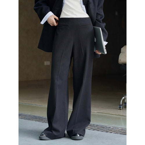 Damen Weite High‑Waist Palazzohose mit Bundfalten und fließender Tailoring‑Silhouette Nord Taschen