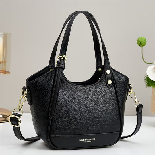 Damen Handtasche aus strukturiertem Kunstleder mit abnehmbarem Schulterriemen Nord Taschen