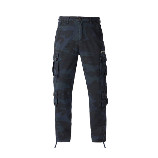 Herren Cargohose im Camouflage‑Militärstil mit Mehrfachtaschen und verstellbaren Knöchelbändern Nord Taschen