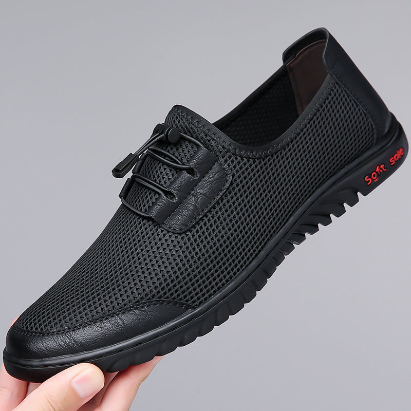 Herren Bequeme Mesh-Slipper mit elastischem Schnürsystem