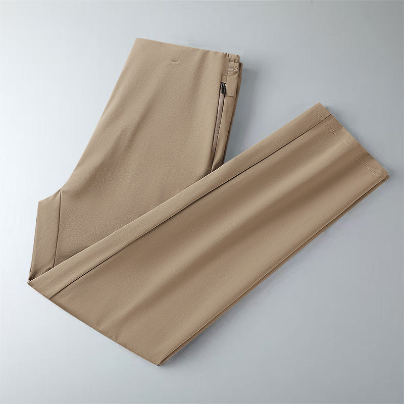 Damen Elegante Stretch-Hose mit Reißverschlusstasche und geradem Schnitt Nord Taschen
