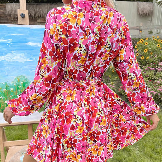 Damen Floral Wickelkleid Nord Taschen