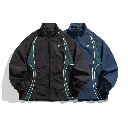 Unisex Leichte Boxy-Trackjacke mit Kontrastpaspeln Nord Taschen