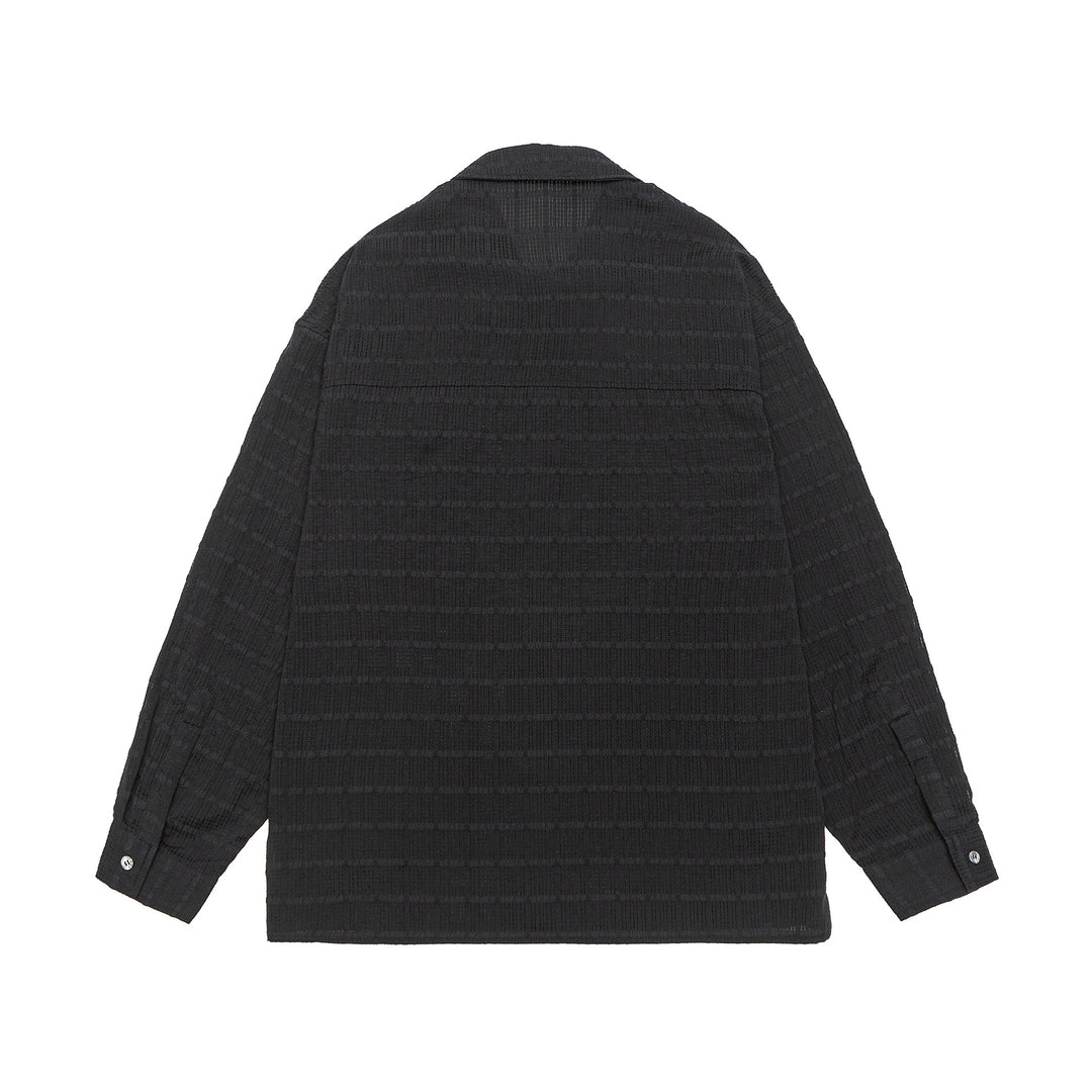 Unisex Texturierte Oversize‑Hemdjacke mit Brusttasche Nord Taschen