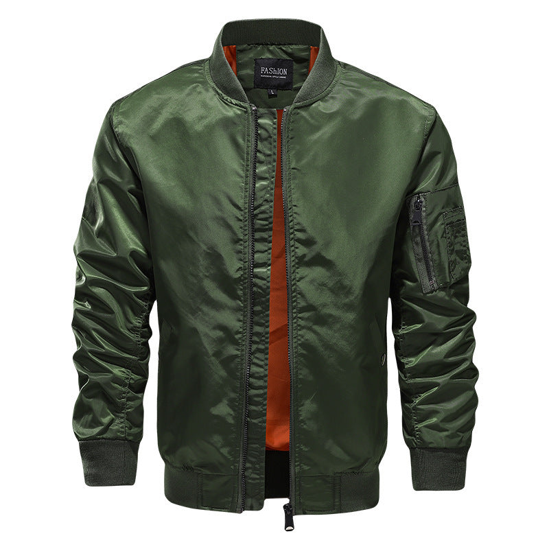 Herren leichter Nylon-Bomberjacke im Aviator-Style mit Ärmel-Utilitytasche Nord Taschen