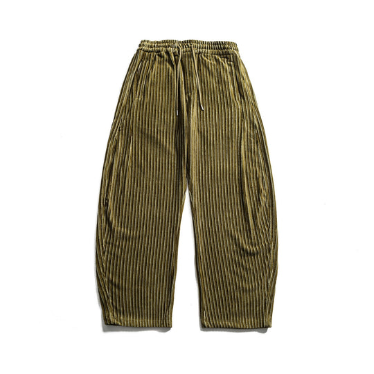 Damen Weite Plissee-Hose mit elastischem Bund und Tunnelzug Nord Taschen