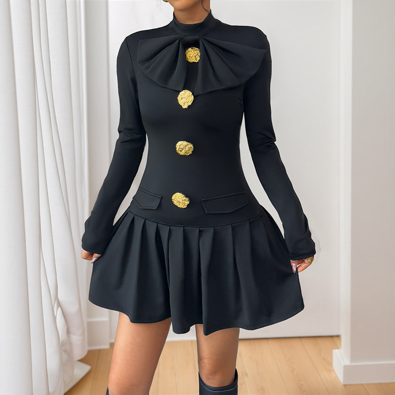 Damen Stilvolles Minikleid mit Taillenschneider und Rüschendetails Nord Taschen