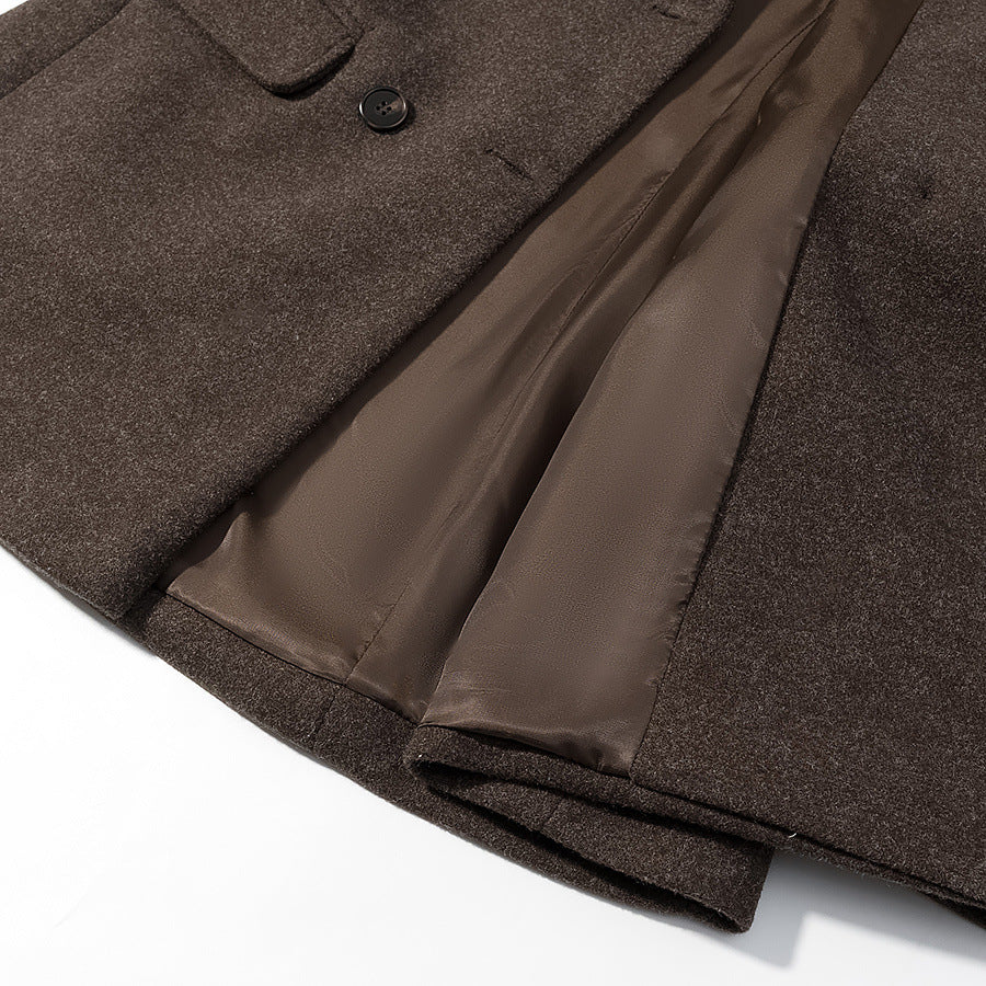 Herren Doppelreihiger Wollblazer mit wärmender Wollmischung, Reverskragen und Pattentaschen Nord Taschen