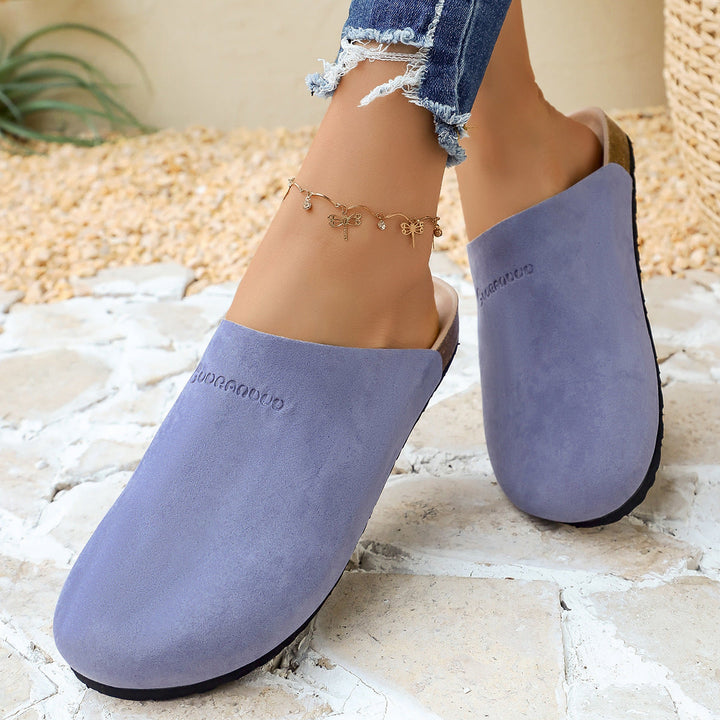Damen Bequeme Clogs aus weichem Wildleder mit anatomisch geformtem Fußbett