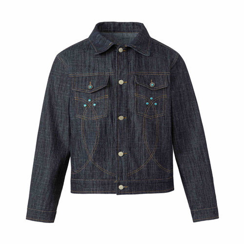 Damen Jeansblouson mit dekorativen Nieten und präzisen Ziernähten Nord Taschen