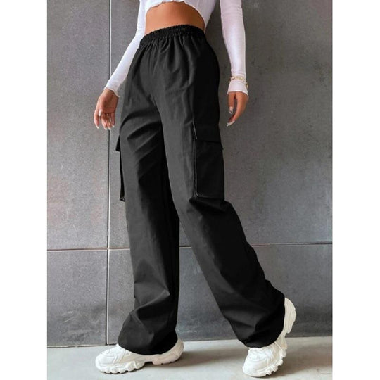 Damen Cargo-Hose mit seitlichen Taschen und elastischem Bund