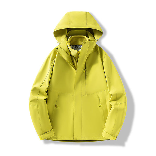 Herren Minimalistische City-Outdoorjacke mit verschweißten Nähten, verstellbarer Kapuze und Thermofutter Nord Taschen