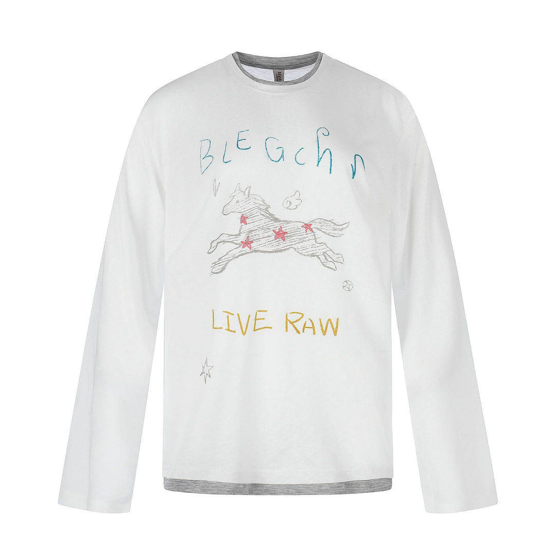 Damen Langarmshirt mit illustrativem Pferde‑Print und Lagenoptik Nord Taschen